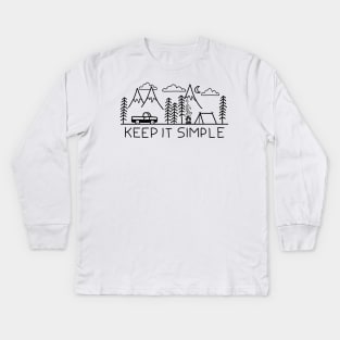 Camping Kids Long Sleeve T-Shirt